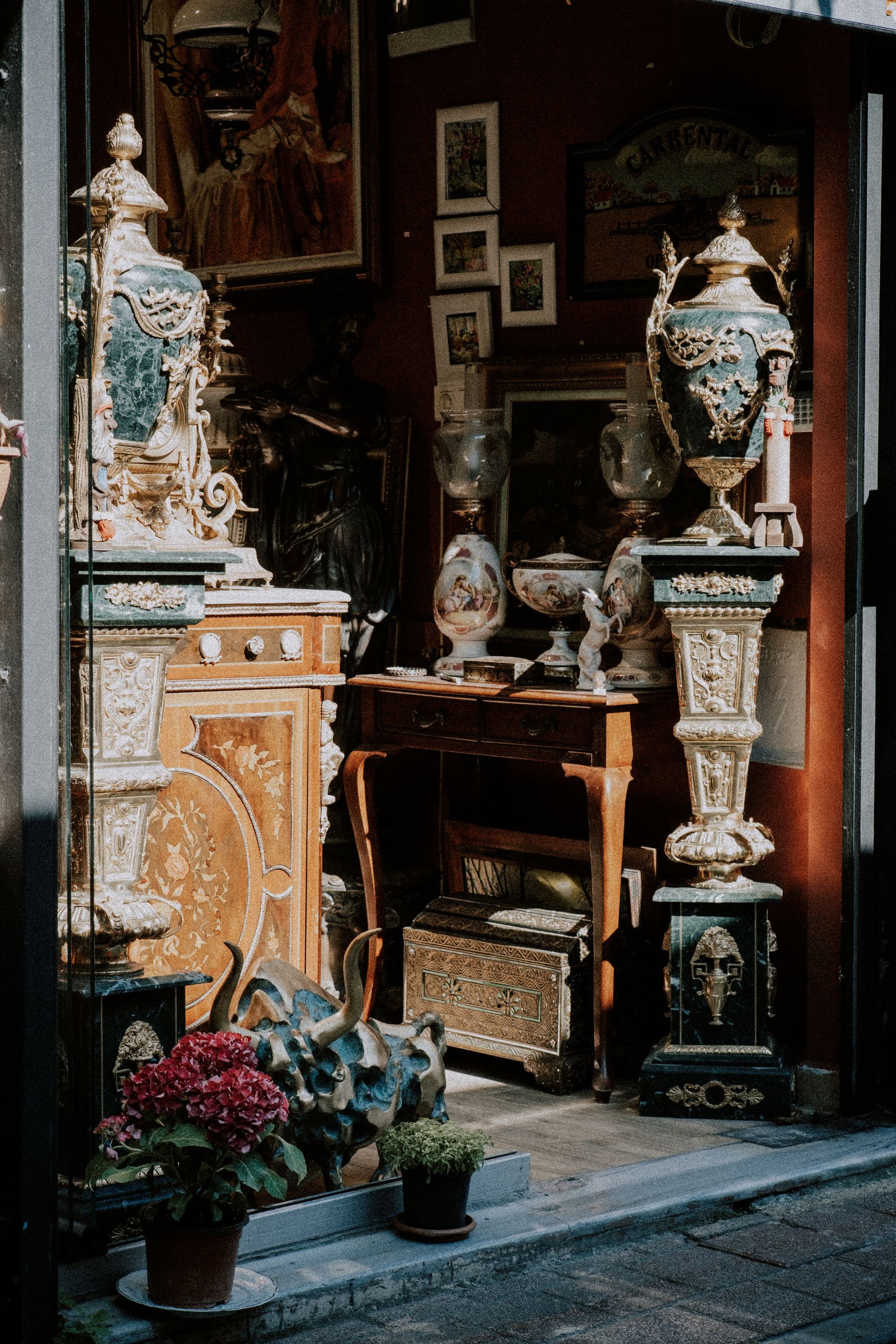 Antiques and collectibles of the kind sold at a Dorshorst estate auction